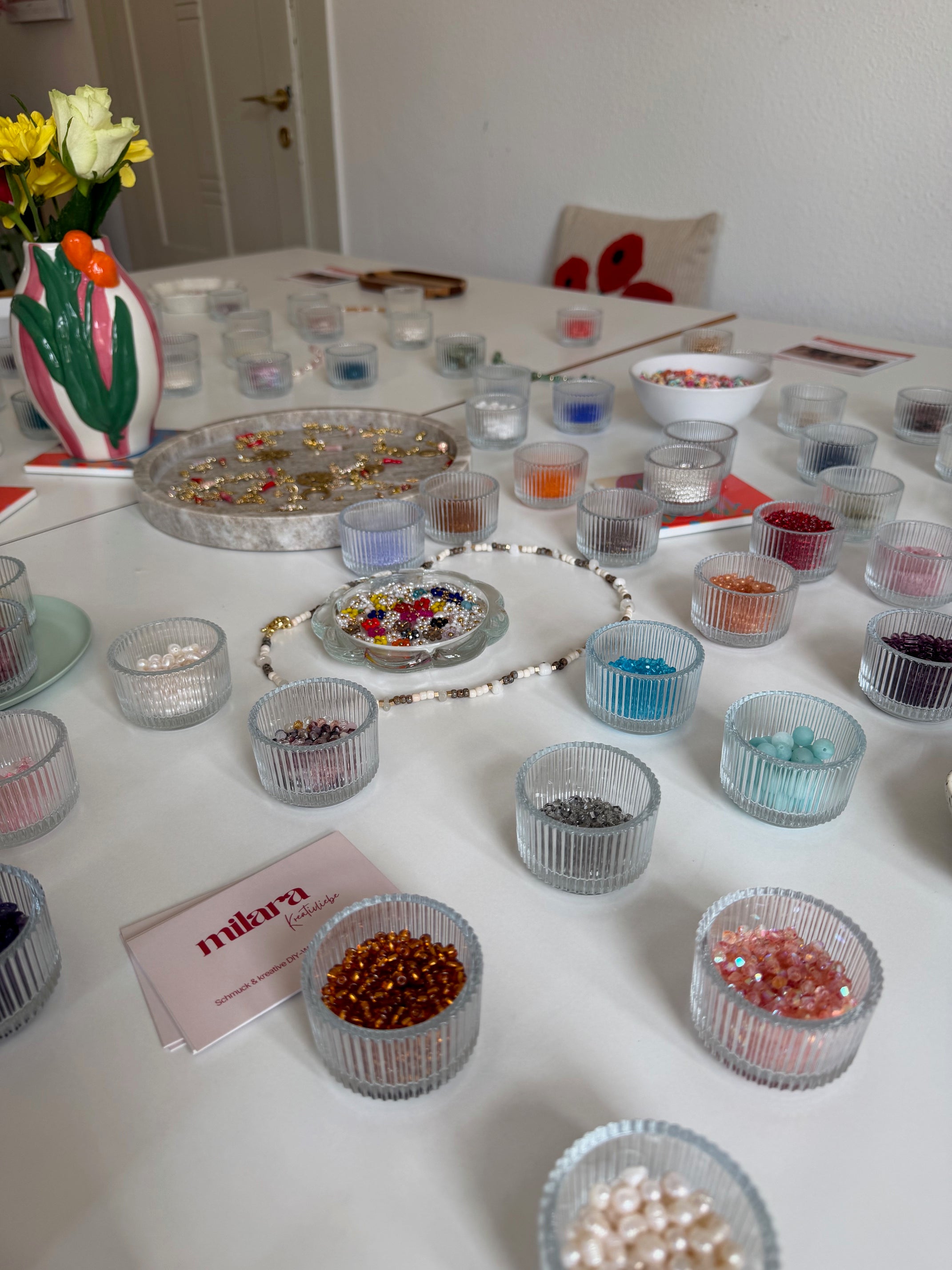 Perlenschmuck-Workshop am 18.07. im "Aufgeblüht mit allen Sinnen" Dudenhofen (inkl. Welcome Drink & Snacks)